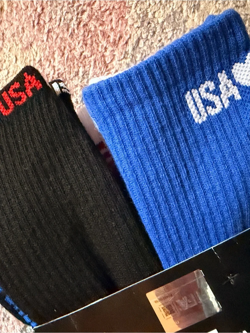 USA Fifa Soccer Crew Socks - White with Red & Blue Accents